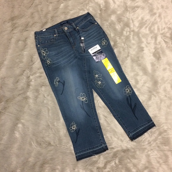 bandolino embroidered jeans